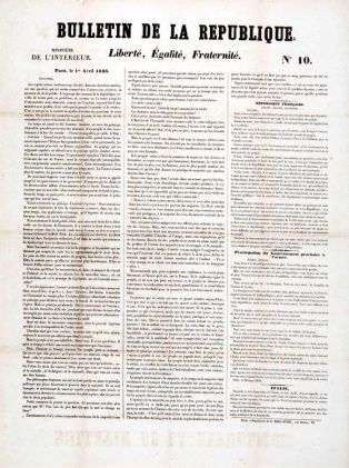 Bulletin de la République N°10 ; © Collections musée George Sand et de la Vallée Noire