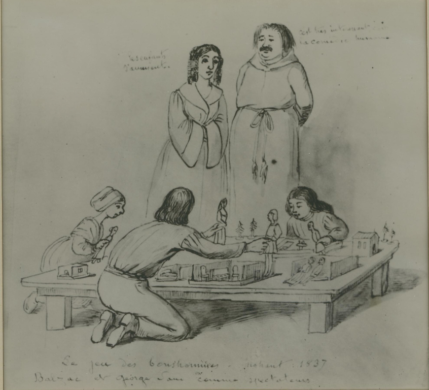 Le jeu des bonhommes - Nohant 1837 ; Balzac et George Sand comme spectacteurs