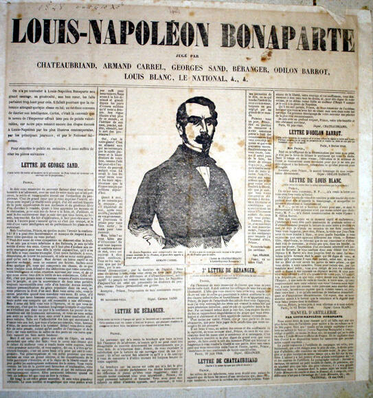 Affiche pour la candidature de Louis Napoléon Bonaparte à la présidence