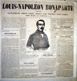 Affiche pour la candidature de Louis Napoléon Bonaparte à la présidence ; © Collections musée George Sand et de la Vallée Noire