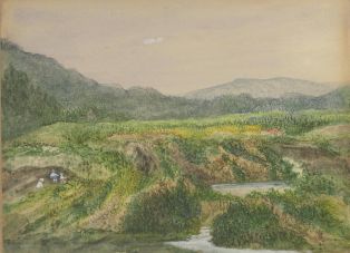 Paysage ; dendrite ; © Collections musée George Sand et de la Vallée Noire