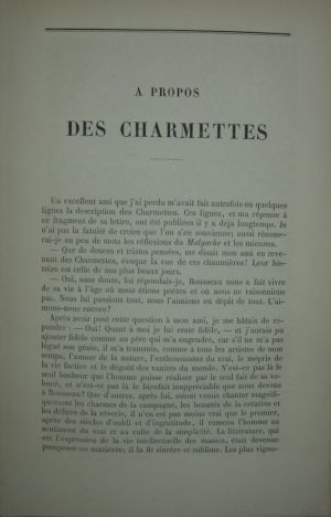 A propos des Charmettes (article publié dans la Revue des deux Mondes) ; © Collections musée George Sand et de la Vallée Noire