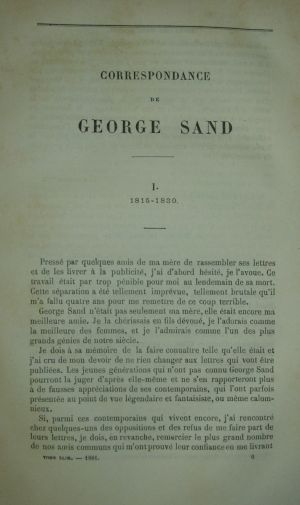 Correspondance de George Sand I - La Réforme judiciaire II ; © Collections musée George Sand et de la Vallée Noire