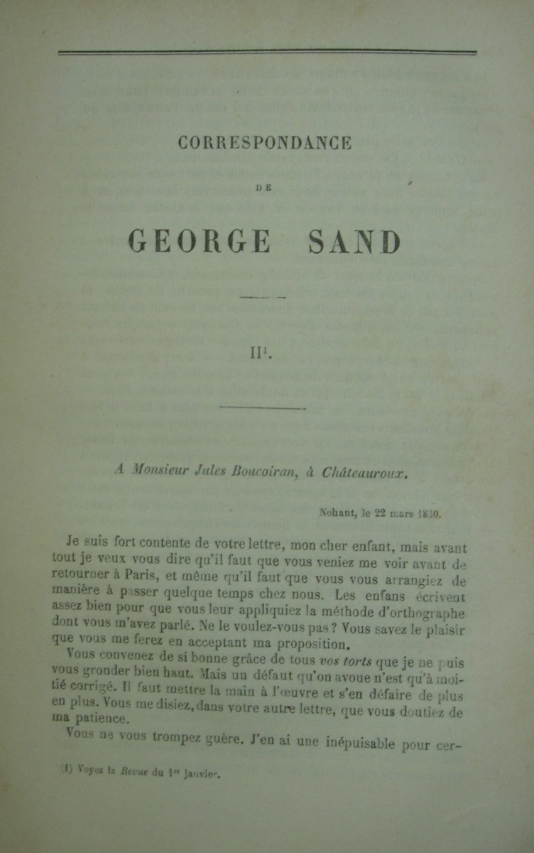 Correspondance de George Sand II - La Réforme judiciaire III
