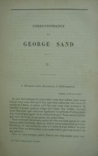 Correspondance de George Sand II - La Réforme judiciaire III ; © Collections musée George Sand et de la Vallée Noire