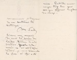 Lettre autographe signée de Maurice SAND au directeur du Rappel ; © Collections musée George Sand et de la Vallée Noire