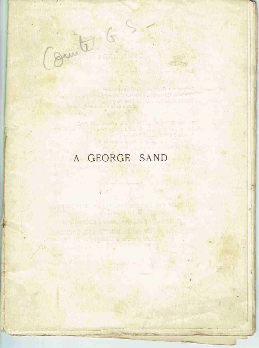 A George SAND (titre factice)