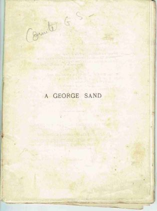 A George SAND (titre factice) ; © Collections musée George Sand et de la Vallée Noire