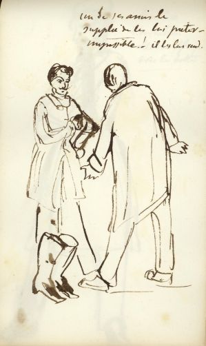 Carnet à dessin “Histoire des bottes” ; © Collections musée George Sand et de la Vallée Noire