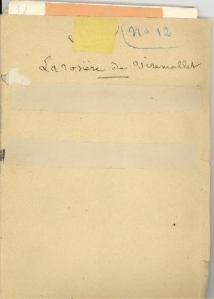 Manuscrit “La rosière de Viremollet” ; © Collections musée George Sand et de la Vallée Noire