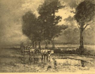 Soir d’orage dans le chemin des Epingués ; © Collections musée George Sand et de la Vallée Noire