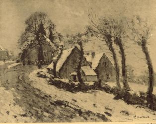 Soir d’hiver en Berry ; © Collections musée George Sand et de la Vallée Noire