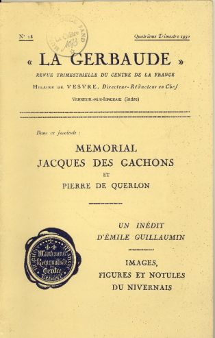 “La Gerbaude” Mémorial Jacques des Gâchons et Pierre de Querlon