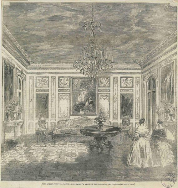 The Queen's visit to France - Her Majesty's salon, in the palace of St Cloud.