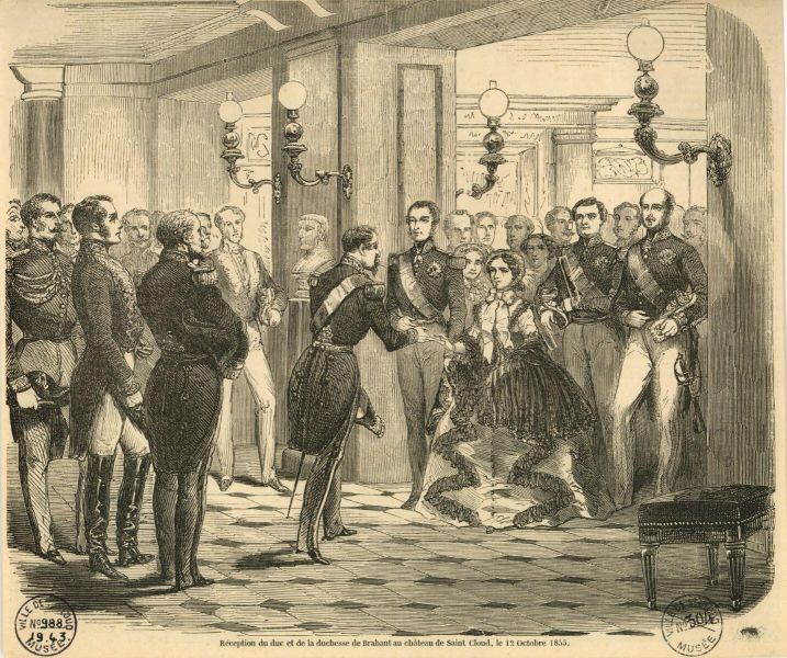 Réception du duc et de la duchesse de Brabant au château de Saint-Cloud, le 12 octobre 1855