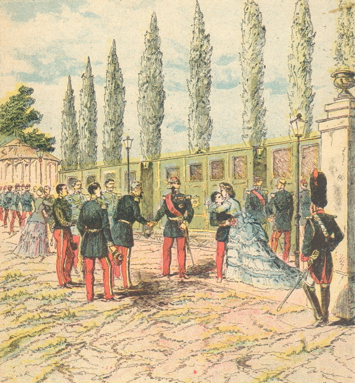 Napoléon III et le prince impérial quittent Saint-Cloud pour se rendre à Metz (28 juillet 1870)