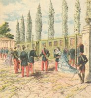 Napoléon III et le prince impérial quittent Saint-Cloud p...