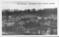 Les Coteaux. - Inondation 1910. Jardins inondés