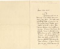 Lettre adressée à St Georges de Bouhélier (1876-1947)