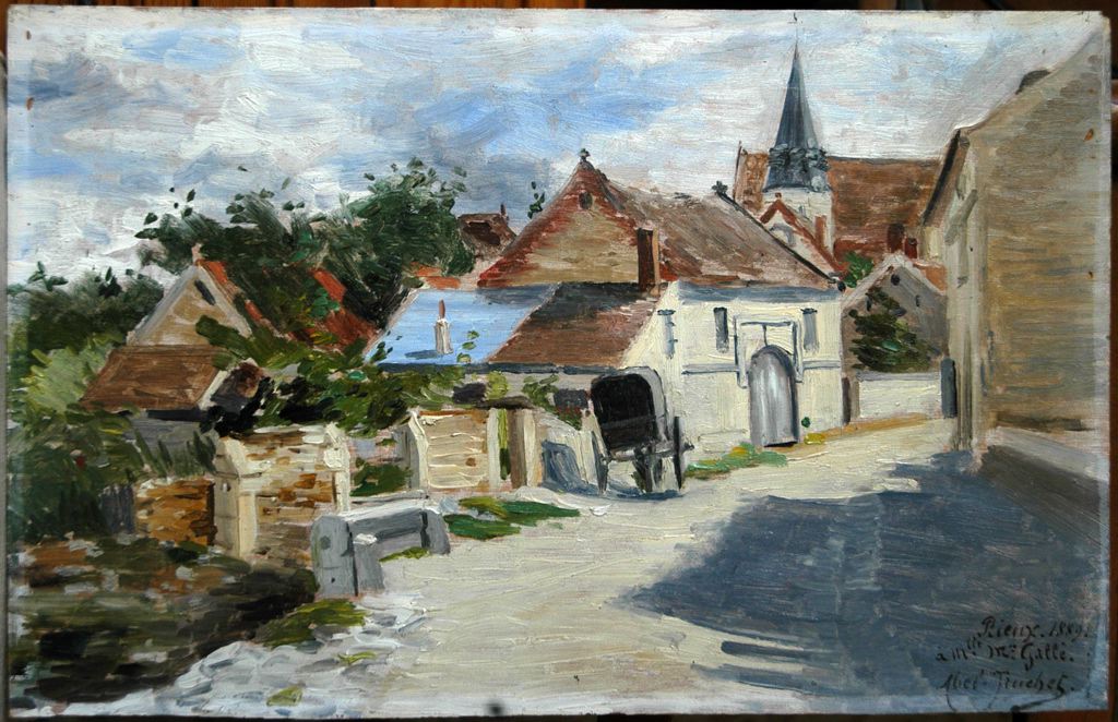 Vue d'une entrée de village, Rieux (titre factice)