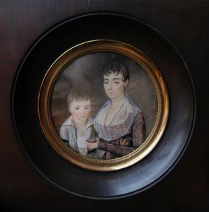 Portraits de Jules Juillet et de sa mère madame Juillet, née Alexandrine Dortu (titre inscrit)