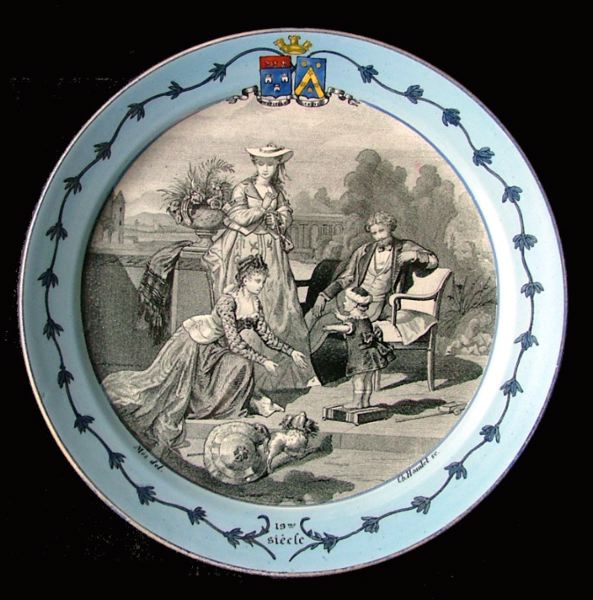 assiette historiée (ronde) ; 19me siècle (titre inscrit)