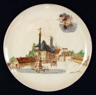 assiette (ronde) ; Fontaine du Châtelet (titre inscrit)