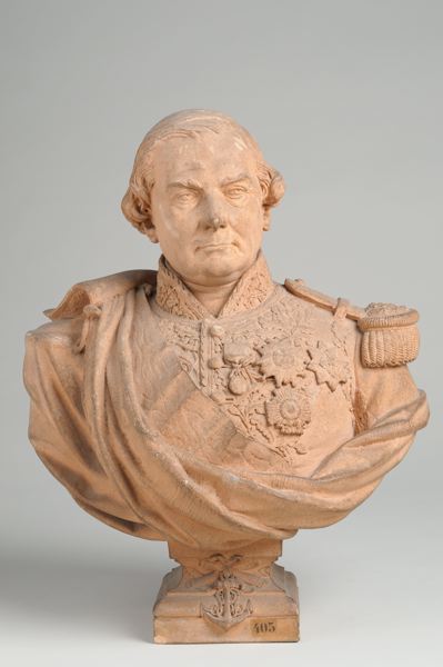 Portrait Buste ; Buste de l’Amiral Rigaud de Genouilly