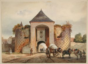 Charles PENSÉE, Porte Saint-Jean, 1840, inv. n° INV 2004.1.1, Hôtel Cabu – Musée d’histoire et d’archéologie, Orléans