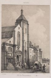 Vue de l’église N-D de Recouvrance, Alfred Lemercier d’après Charles Pensée, 1843, n° INV 12544, Hôtel Cabu – Musée d’histoire et d’archéologie, Orléans