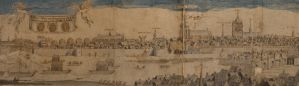 Vue en profil de la ville d'Orléans, détail, anonyme, entre 1698 et 1715, n° INV 2000.1.1, Hôtel Cabu – Musée d’histoire et d’archéologie, Orléans
