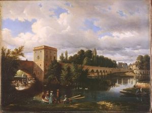 Charles PENSÉE, Vue du pont d’Olivet prise des berges du Loiret, 1842, n° INV 699, Musée des Beaux-Arts, Orléans