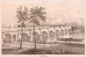 JACOB Alexandre d’après Charles PENSÉE, Viaduc de Vierzon, vers 1847, n° INV 78.3.9, Hôtel Cabu – Musée d’histoire et d’archéologie, Orléans