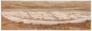 Charles PENSÉE, Inondation de la Loire prise de la cathédrale d’Orléans, 1846, n° INV 998.18.3, Hôtel Cabu – Musée d’histoire et d’archéologie, Orléans