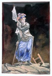 Jeanne d’Arc, d'après Edme Gois, Lévy Coblentz, Atelier de Limoges, Hôtel Cabu - Musée d'histoire et d'archéologie