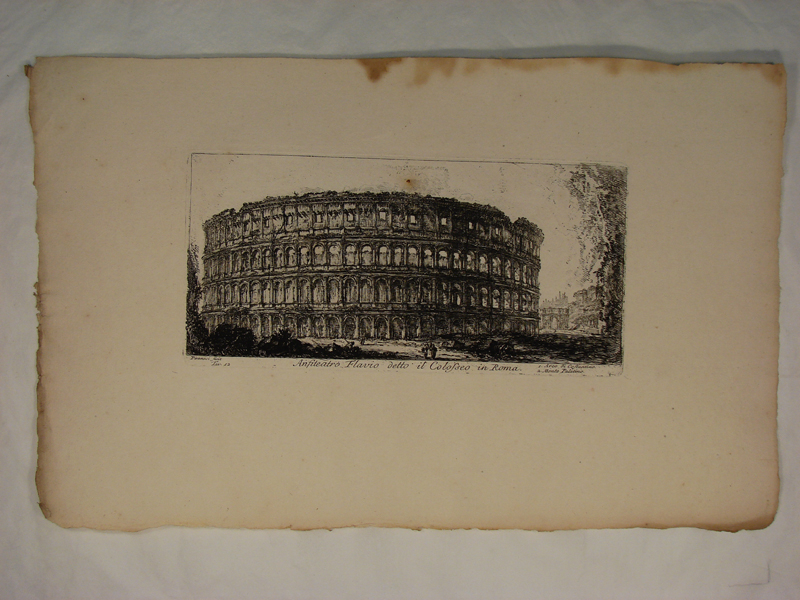 Anfiteatro Flavio detto il Colosseo in Roma. (titre inscrit)