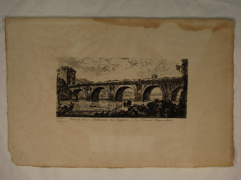 Ponte di Rimino fabbricato da Augusto e da Tiberio imperatori. (titre inscrit)
