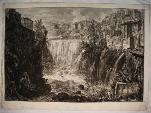 Veduta della cascata di Tivoli. (titre inscrit)