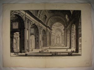 Veduta interna della basilica San pietro in Vaticano. (titre inscrit)
