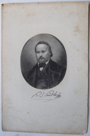 P. J. Proudhon, dessiné d'après nature à la Conciergerie. (titre inscrit)