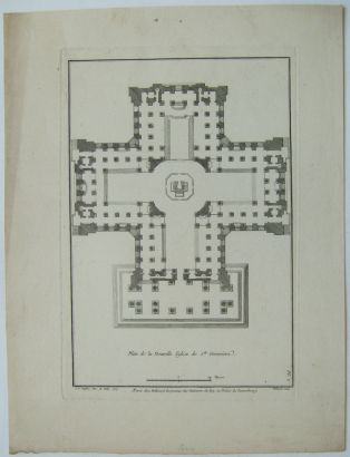 Plan de la nouvelle église de Sainte-Geneviève. (titre inscrit)