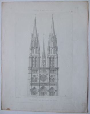 Façade de Notre-Dame de Paris. (titre inscrit)