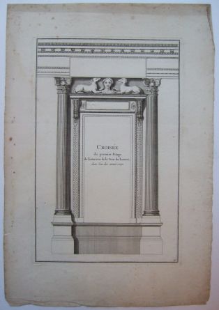 Croisée du premier étage de l'intérieur de la cour du Louvre dans l'un des avant-corps. (titre inscrit)