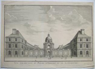 Vue perspective du Palais d'Orléans ou Le Luxembourg. (titre inscrit)