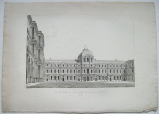 Vue du Palais du Louvre prise de l'intérieur de la cour. (titre inscrit)