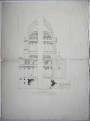 Panthéon Français. Moyen pour la restauration des piliers du dôme. (titre inscrit)