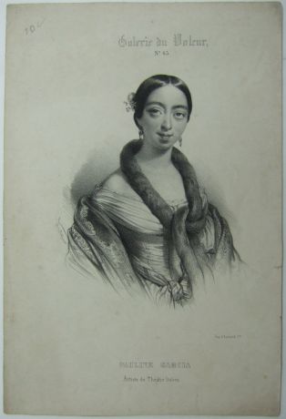 Pauline Garcia, Artiste du Théâtre Italien. (titre inscrit)