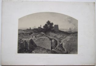 Temple égyptien en ruine. (titre factice)