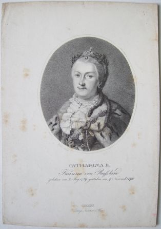 Catharina II, kaiserin von Russland. (titre inscrit)
