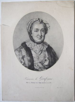 Françoise de Grafigni, née à Nancy en 1694, morte en 1758. (titre inscrit)
